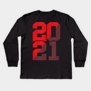 Class Of 2021 Shirt Graduation Senior High School College Kids Long Sleeve T-Shirt